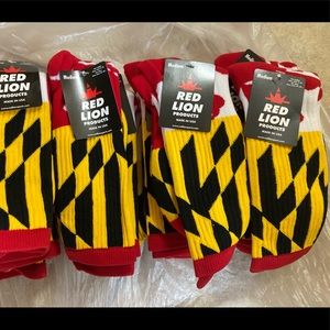 Red Lion Maryland Socks Size Medium. Sold as a bundle ONLY. 8 Pair